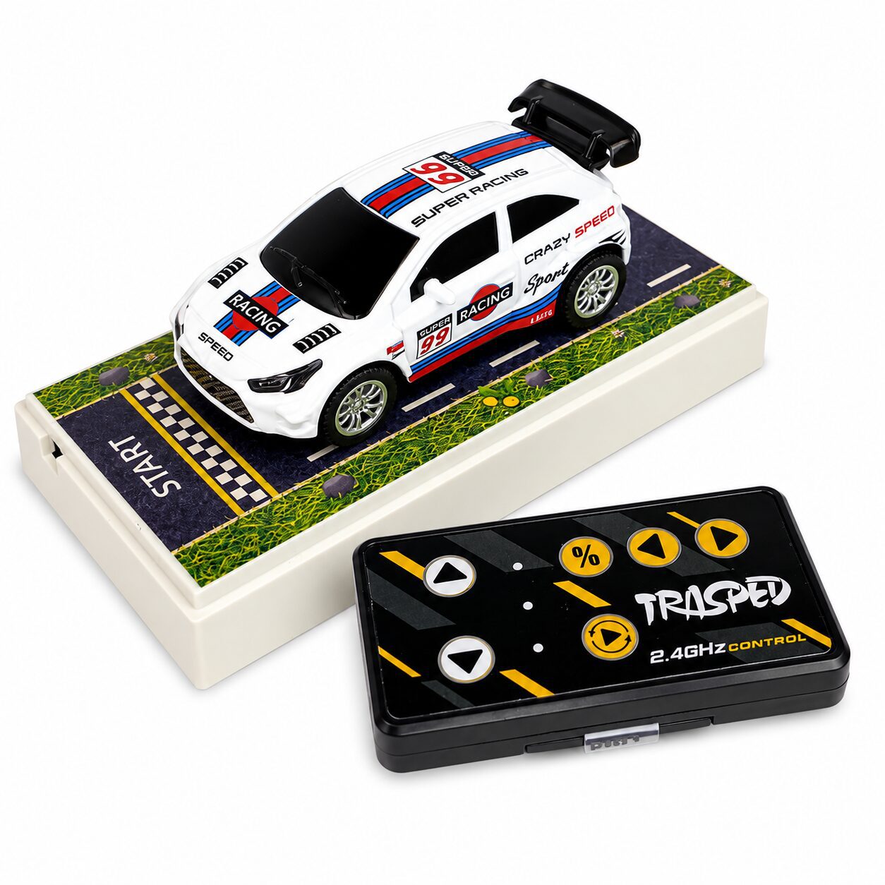 Auto RC Mini Metálico CX-82 con Control por Celular y Luces LED