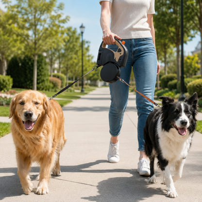 Correa Premium para Pasear Dos Perros con Luz LED