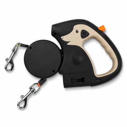 Correa Premium para Pasear Dos Perros con Luz LED