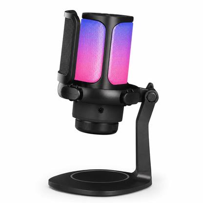 Micrófono Condensador RGB C/Base Y Cable