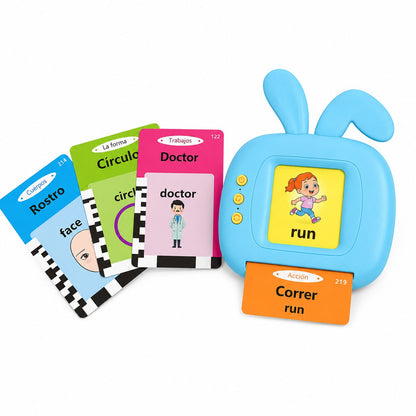 Lector con 112 LumiCards - Lector de Tarjetas en voz alta para niños en inglés/español